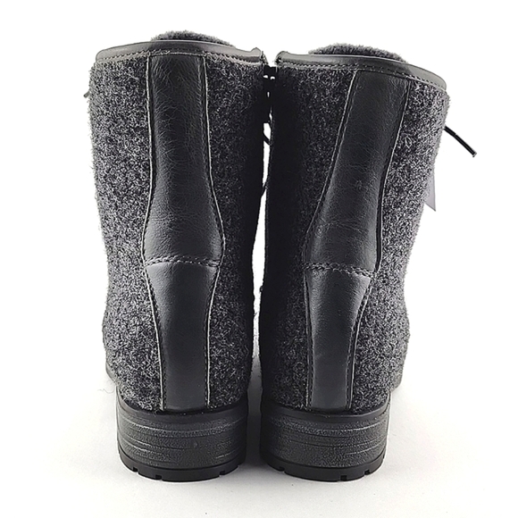 Eric Michael Caterina Waterproof Lace Up Grey Wool Blend  Ankle Boots Sz 36 / 6 - Picture 6 of 14